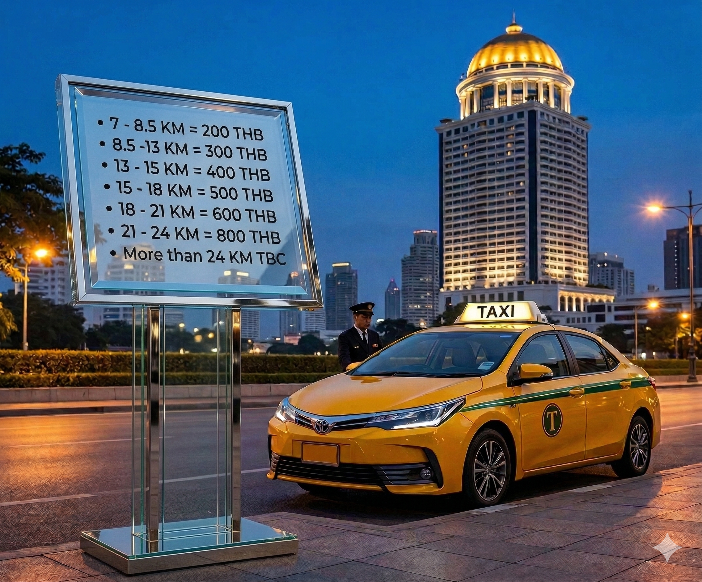 Taxi surcharge rates